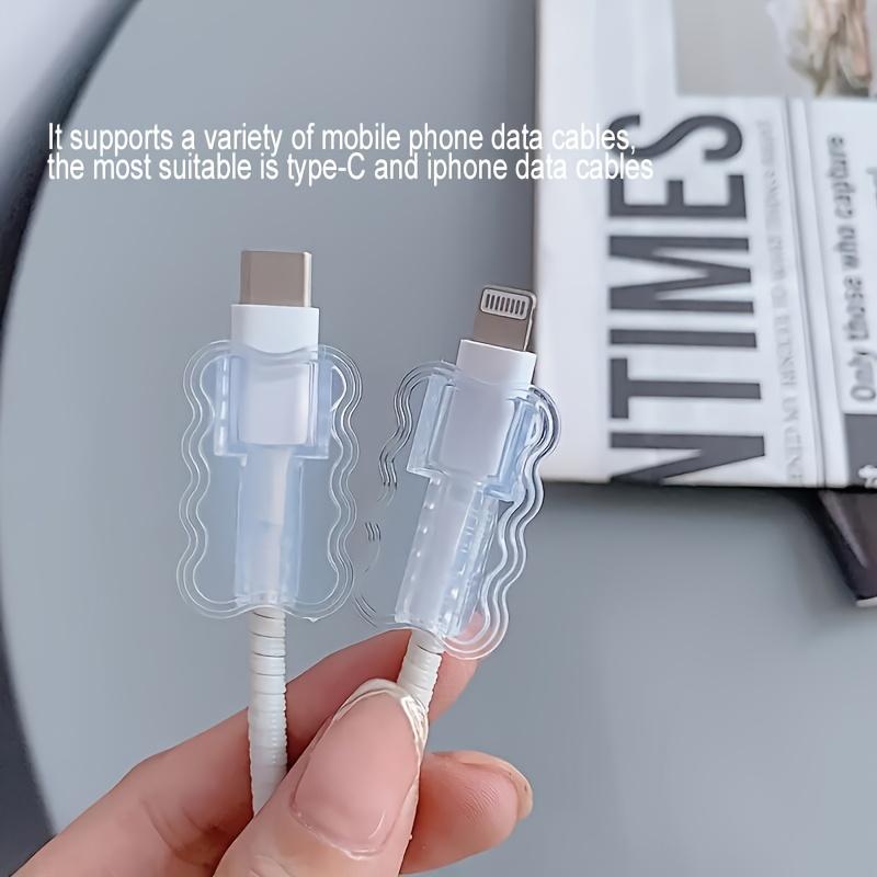 1pc Clear TPU Charging Cable Protector for Apple & Android Flexible, Durable Sleeve To Prevent Breakage & Disconnection Cable Protectors for Chargers