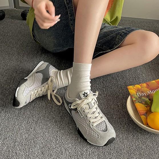 White Retro Versatile Flat-soled Agande Training Shoes Women's Summer 2025 New Models with Skirts Soft-soled Casual Board Shoes