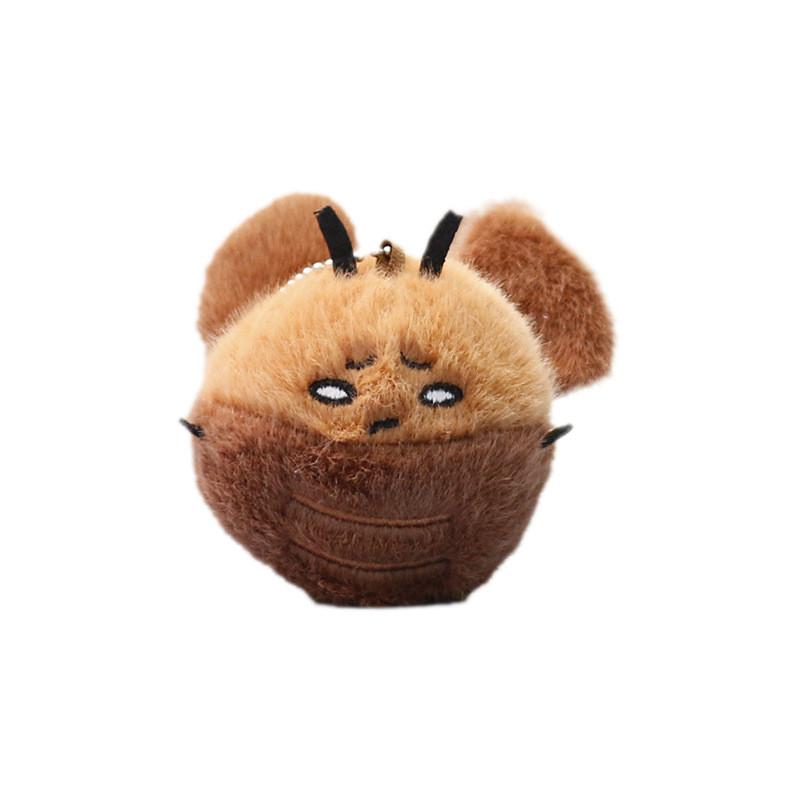 Cockroach Round Eyed Plush Keychain Stuffed Toy Cartoon Bag Decoration Gift