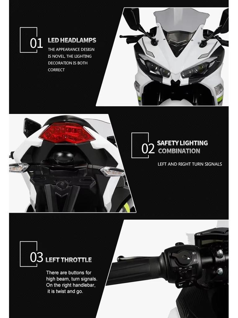 Foreign Trade R3 High-Speed Electric Sports Motorcycle: 72V, High Power, Racing Style, Long Endurance, Low-Profile Design