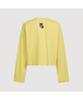 LUCKY CHOUETTE Printed Cropped Long-Sleeved T-Shirt (Yellow) Lftas25170Yex