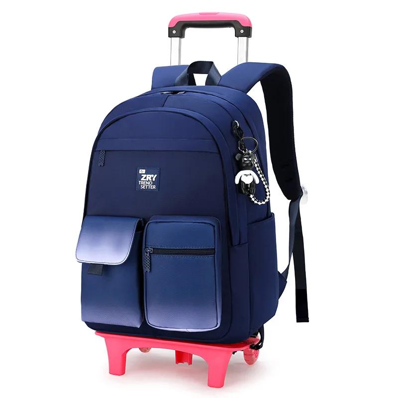 Zaino Scolastico con Ruote Zaino Trolley per Bambine Studentesse Zaino a Ruote Trolley Borsa Scolastica Trolley da Viaggio Bagaglio