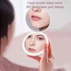 Round LED Pocket Mirror Portable Foldable Mini LED Lighted Pocket Makeup Mirror for Travel