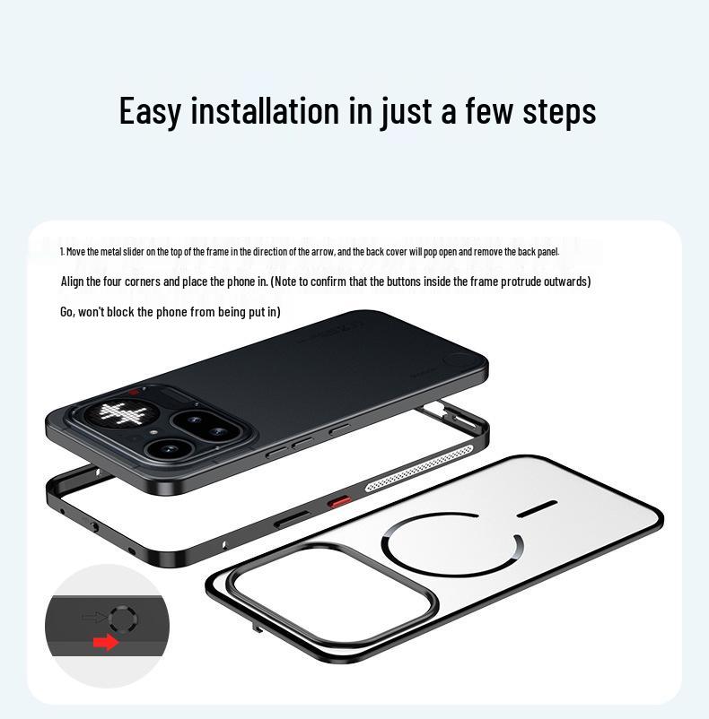 Nothing Phone 4 Pro Magnetic Metal Snap Drop-Proof Frosted Case