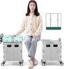 Portable Camping Trolley Multifunctional Camping Storage Box with Adjustable Handle Outdoor Camping Picnic Folding Trolley