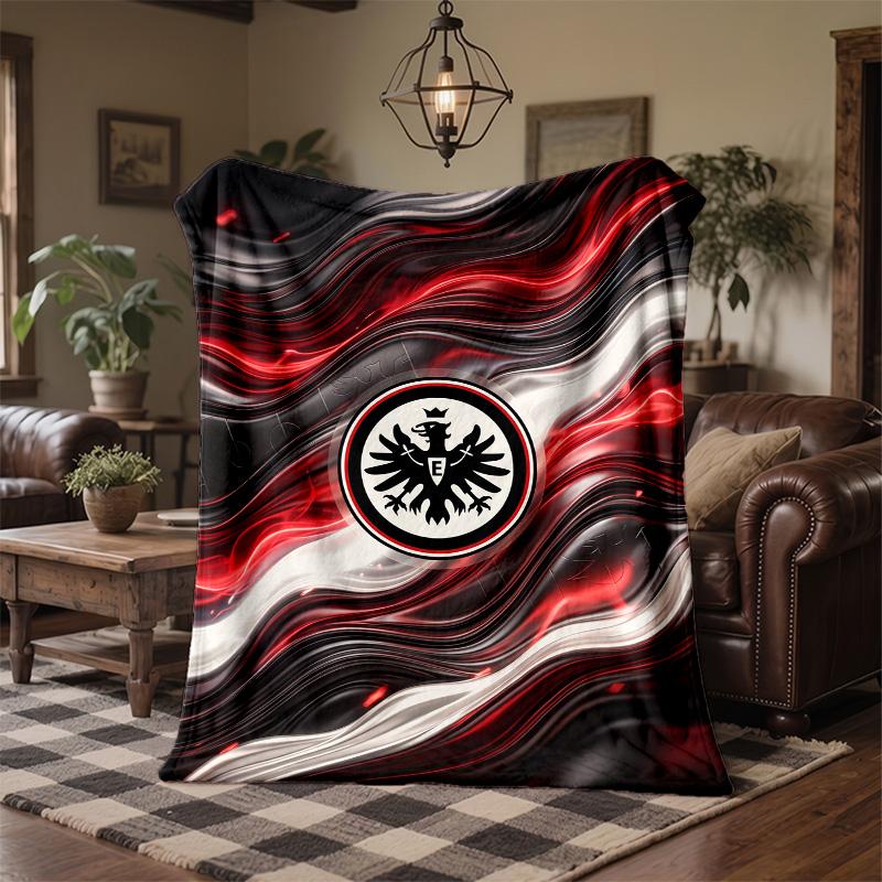 Eintracht Frankfurt Fußball Druck Flanell Decke Weich Warm Sofa Bett Überwurf für Zuhause Büro Schlafzimmer