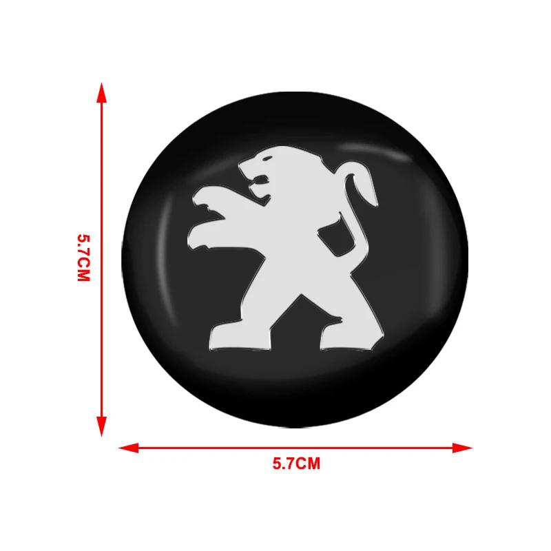 2026 Heißer Autoaufkleber 4 Stück 56 mm Auto Radnabenkappe Abzeichen Logo Emblem Aufkleber Radaufkleber Für Peugeot 108 406 407 408 206 20