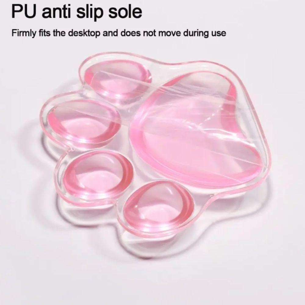 Cat's Paw Shaped Keyboard Holder Transparent Typing Support Pad Keyboard Wrist Rest Office
