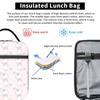 Maries Cat Pattern Insulated Lunch Bag Thermal Bag Reusable,Meal Container Portable Lunch Box Tote Bento Pouch College  Picnic