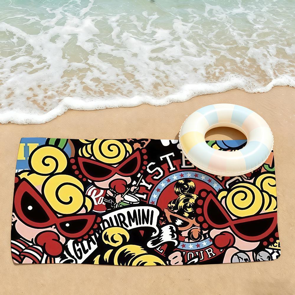 Fashion print H-Hysteric M-Mini Towel Drying Bath Towel Applicable To Light Swimming Camping Yoga Beach Out