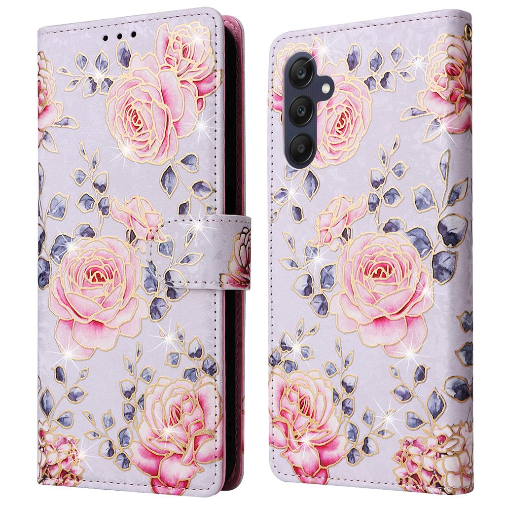 For Samsung Galaxy A25 5G (Global) (161.0 x 76.5 x 8.3mm) Leather Case Wallet Lacquered Phone Cover