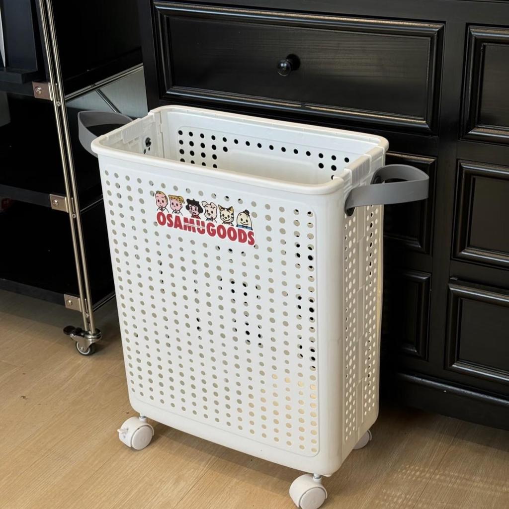 Foldable Large-Capacity Laundry Hamper with Wheels for Bathroom/Toilet