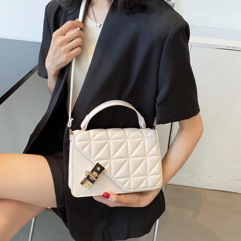 Small bag women's new shoulder messenger bag simple chain small bag fashion casual diamond women's bag small square bag