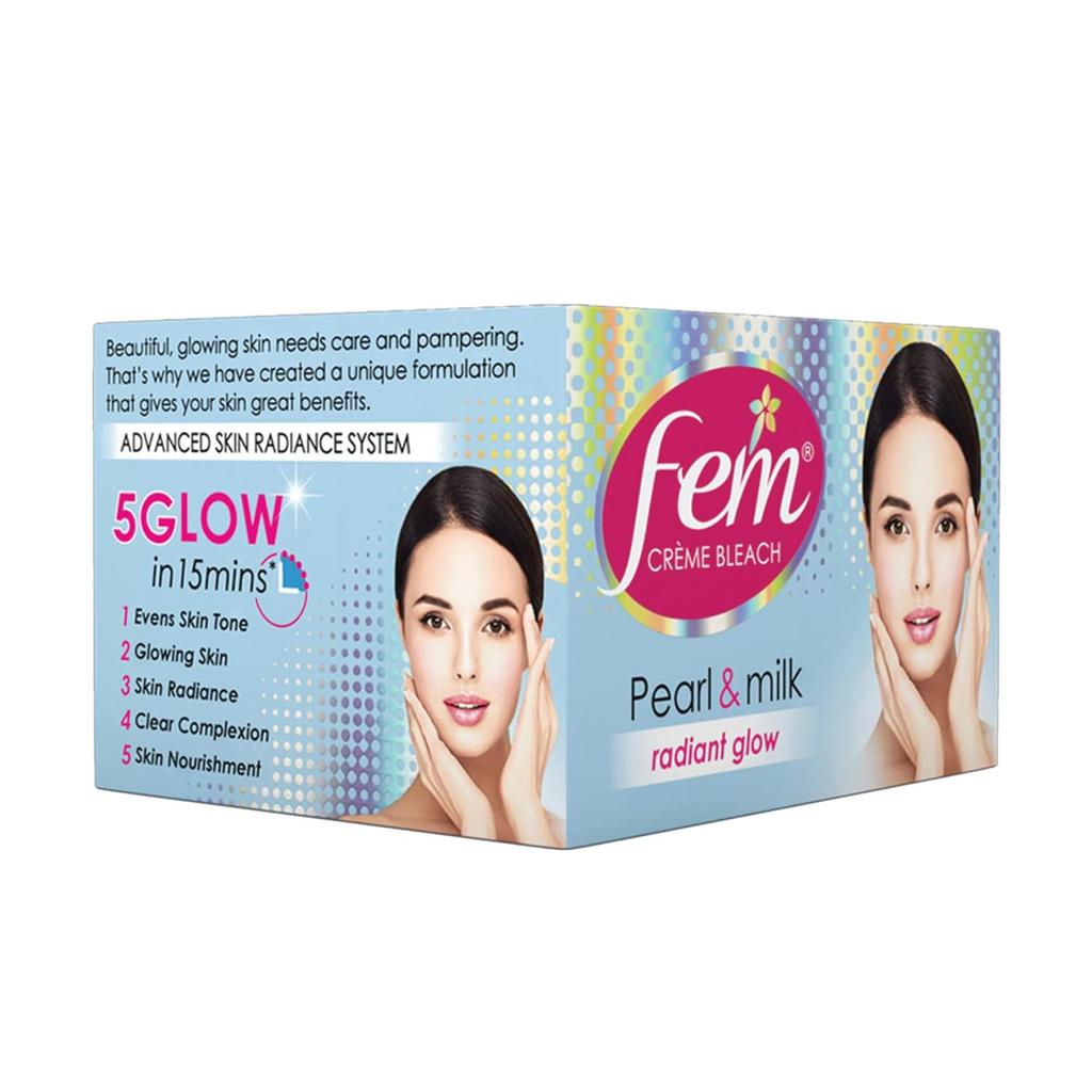 Fem Fairness Naturals Pearl Skin Bleichcreme 24g Für Strahlenden, Ebenmäßigen, Haarfreien Hautglanz