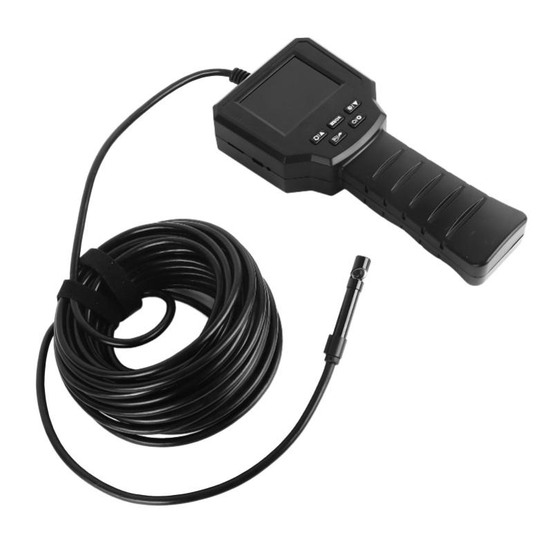 Pipe Endoscope Digital Handheld Inspection Camera Industrial Borescope 1080P HD 8mm Lens 2.4in Screen 10meter Cable