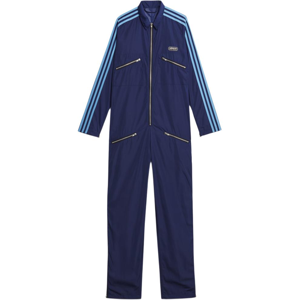 Adidas X Lotta Volkova Zip Front Slim Fit Jumpsuit Women Navy Blue GE5842 S