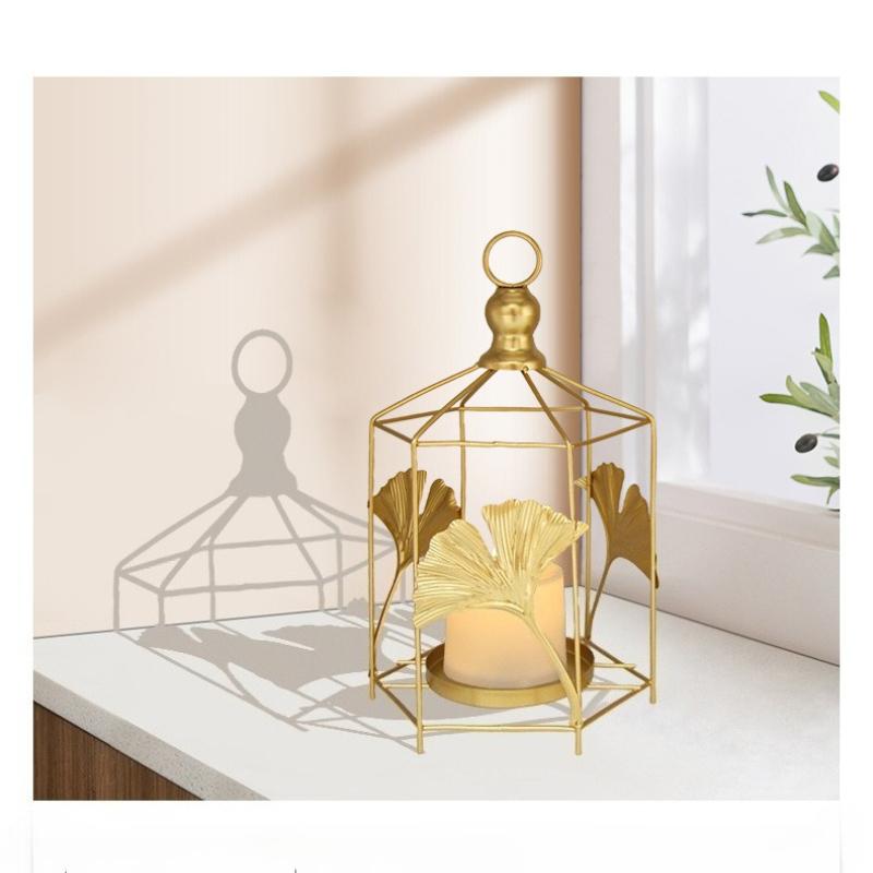 Metal Candle Stick Holder Hanging Birdcage Tealight Lantern Hollow Candle Holders for Table Valentine Patio Indoor Outdoor Gifts