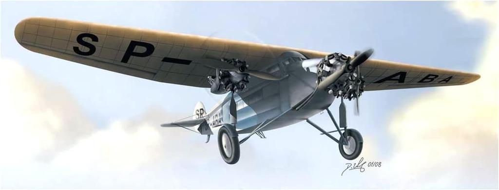 VALOM Fokker Passenger Plane Polish Airlines Plastic Model Kit CV72037 1/72 F.7b/3M Three-Engine