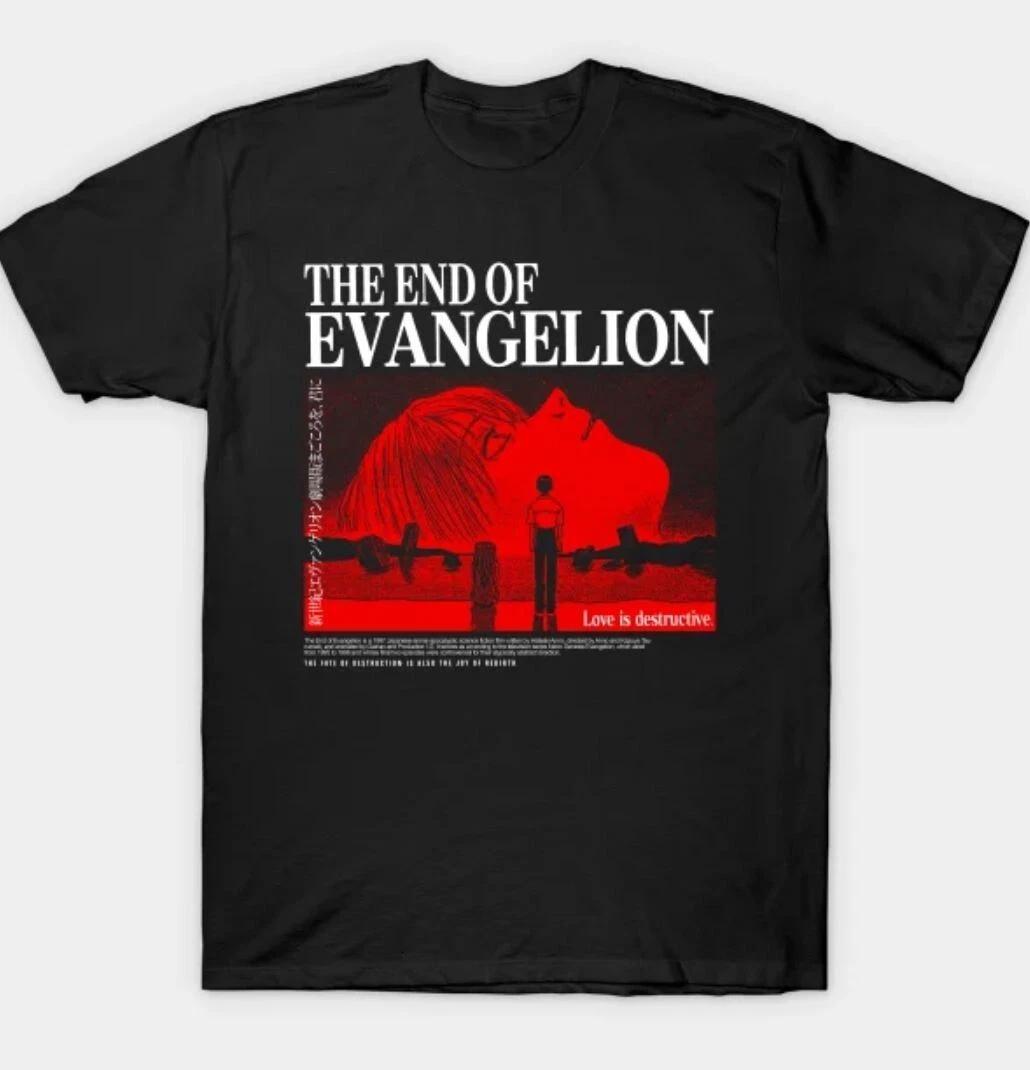 

End of Evangelion Shirt Neon Genesis Evangelion Shirt Dark Anime Unisex Short Sleeve Shirt Unisex Women for Spring and Summer S