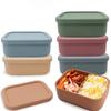 Microwavable Food Container Rectangular Picnic Box Fresh-Keeping Box Lunch Container  Office