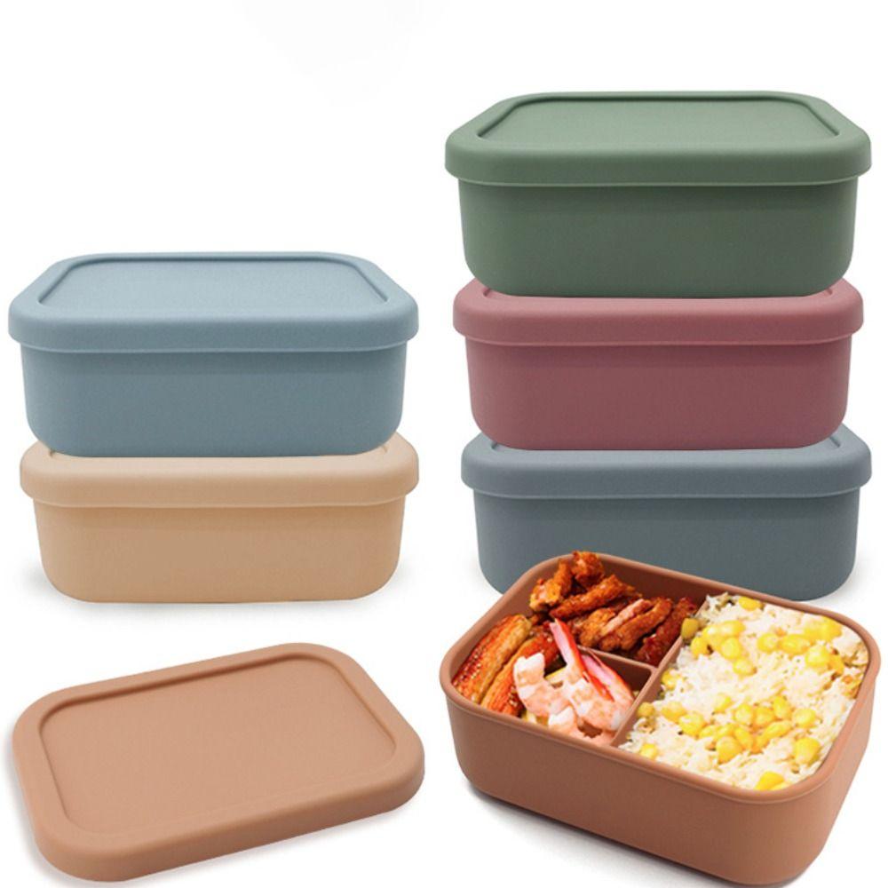 Microwavable Food Container Rectangular Picnic Box Fresh-Keeping Box Lunch Container Office
