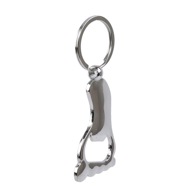 Durable Creative Foot Shaped Beer Bottle Opener Personalized Funny Key Chain Gift