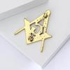 Fashion Enamel Masonic Badge Brooch for Women Unisex Religious Lettering Pin Event Party Backpack Decoration Clothes Accessories