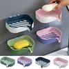Wall-mounted Double Layer Soap Holder Punch-Free Draining Soap Storage Rack Soap Dishes  Shower
