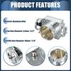 INFINAUTO Throttle Body Assembly 80mm Car Actuator Aluminum Alloy Silver Tone 1pc