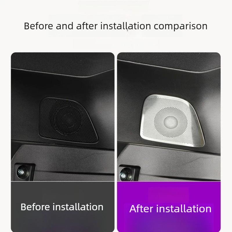 For 2025 Mazda CX-6e Trunk Stainless Steel Speaker Cover Interior Modification Upgrade Accessories
