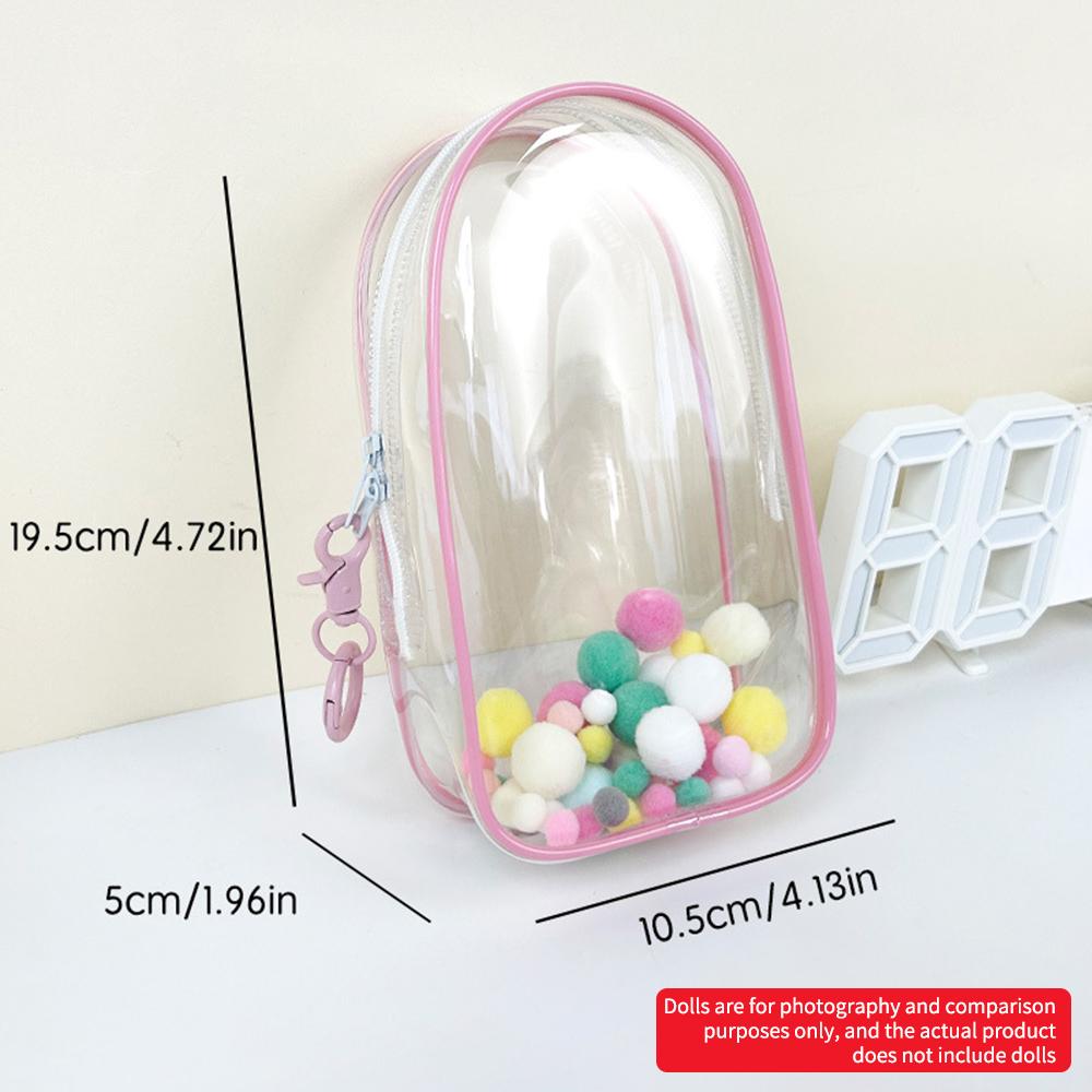 1PC Rubberized Doll Protection Cover, Transparent Pvc Dust-Proof Display Bag, Outdoor Storage Box For Labubu