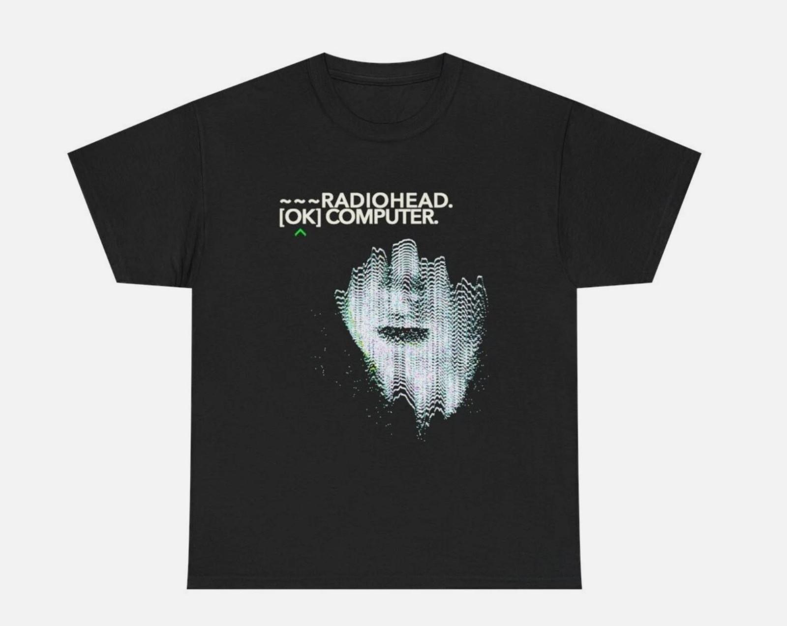 Radiohead УНИСЕКС Футболка РЕДКАЯ РОК-ФУТБОЛКА 2XL