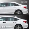 For Honda Civic 11th Gen   2024 Car Carbon Fiber Style Exterior Door Handle Moulding Cover Trim w/Keyless Entry Decor