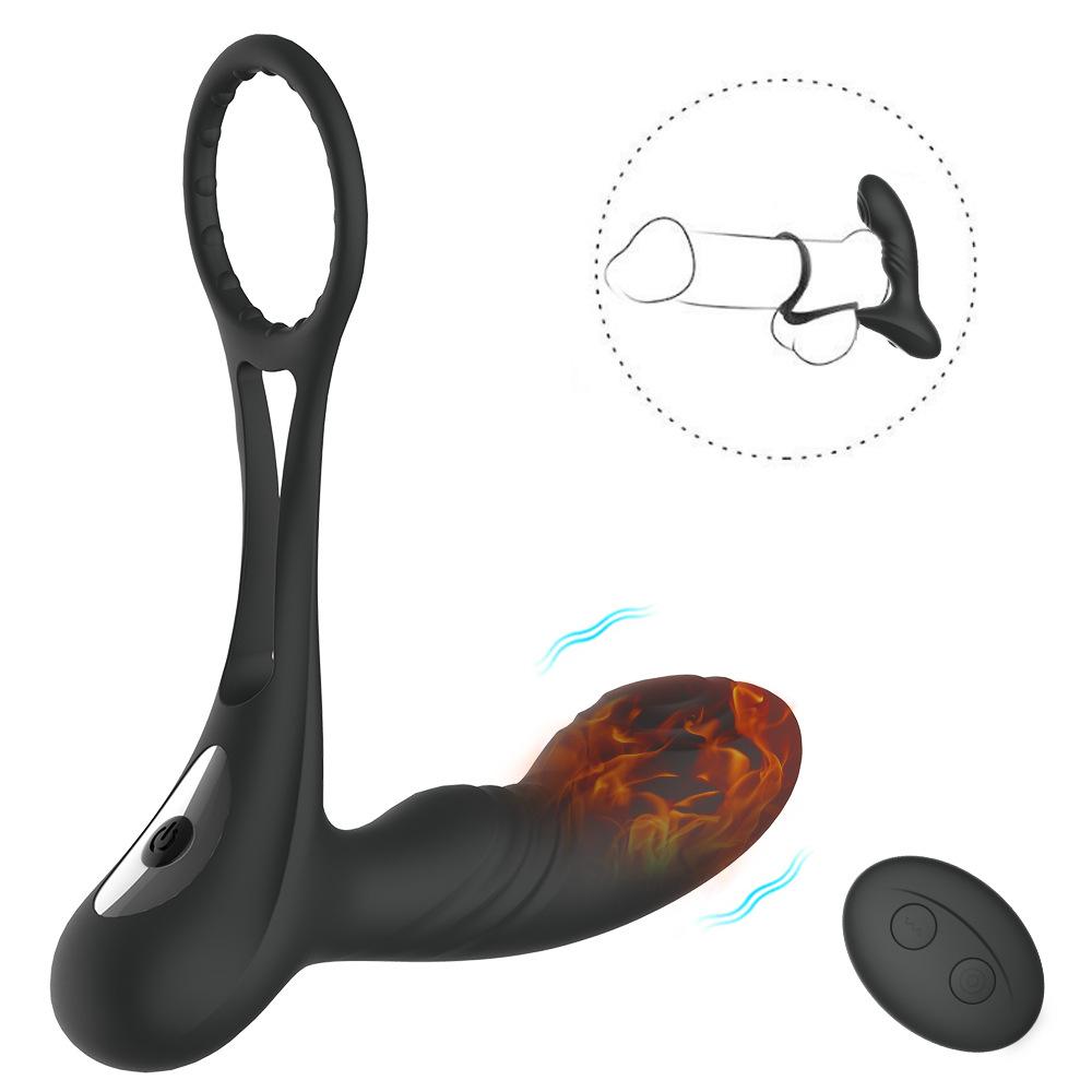 Double Ring Warming Prostate 10 Frequency Rear Court Massager for