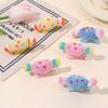 6Pcs New Cute Knit Candy Hair Clips Sweet Macaron Colors Dot Hairpins For Girls Children Trendy Daily Headwear Hair Accessories