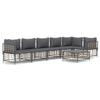 VidaXL Salon de jardin 7 pcs avec coussins anthracite résine tressée, ensemble de salon, ensemble de salon d'extérieur, 3186757