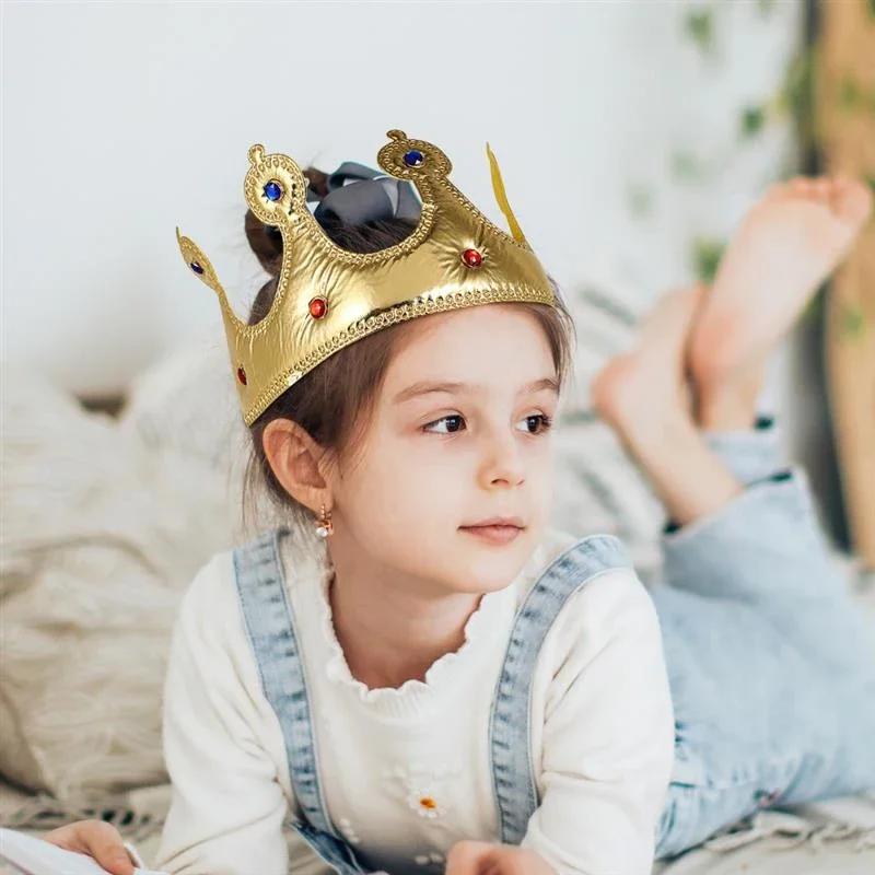 1 Pieza Corona de Cumpleaños Sombrero Reina Rey Tiara Corona Feliz Cumpleaños Decoración Accesorios Niños Adulto Sombrero de Fiesta