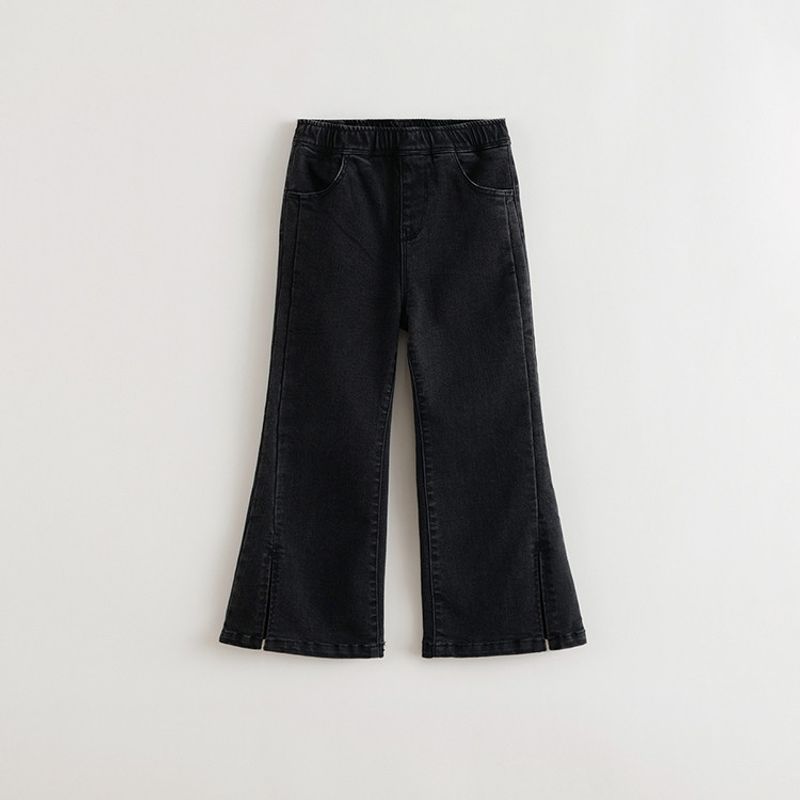 Mark Jenny Girls  Versatile Lightweight Denim Flared Pants Children s Pants 2026 Spring New Arrivals 551392 Black 150