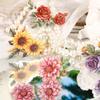 20 Pcs Floral Corner Stickers PET for Journaling Scrapbook Supplies DIY Crafts and Decorative Aesthetics Sticker