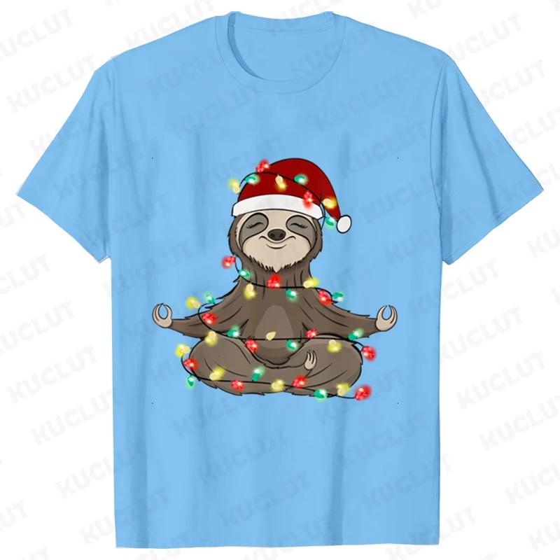 Módní lenochod tričko s krátkým rukávem Y2k trička pro ženy vtipná vánoční světýlka trička dámské halenky korejský ležérní streetwear