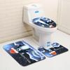 Christmas Bathroom Floor Mat Toilet Three-Piece Set