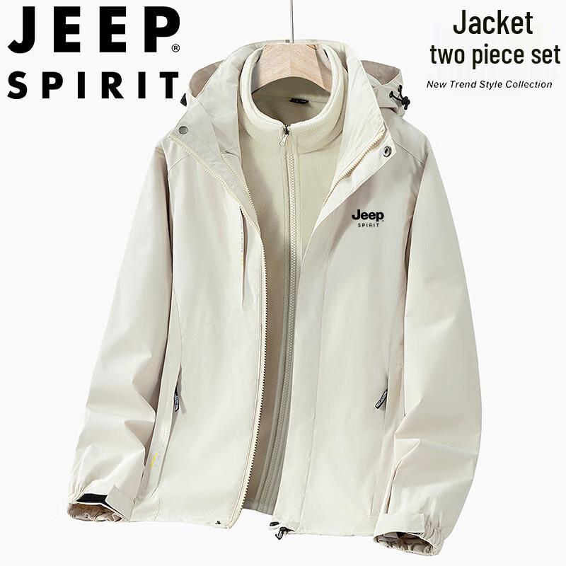 

JEEP SPIRIT Men s 3-in-1 Windproof Outdoor Jacket 3XL