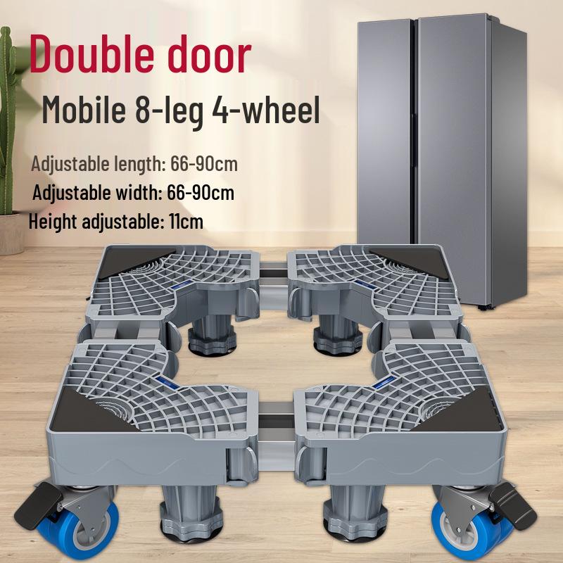 Adjustable Swivel Wheel Stand for Double Door Refrigerator or Single Door Washing Machine