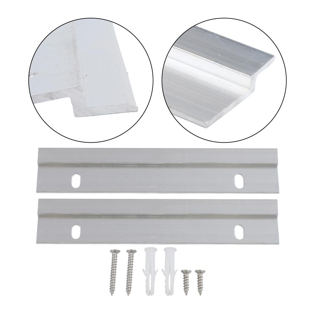 Set of 2 Z-shaped Aluminum Alloy Pendant Brackets for Mounting Wall Art Panels and Signage with Sleek and Design