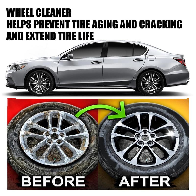 Wheel And Tire Cleaner Car Rim And Wheel Cleaner Spray Car Detailing No Scrub Solution Powerful Tire Shine Car Wash Wheel