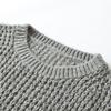 Autumn/Winter 2026 High-End Grey Wool Knitwear Korean Loose Slimming Women's Pullover Top