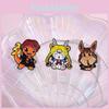 Adorable Cartoon Character Metal Brooch Cute Fire Dragon Anime Design Accessory