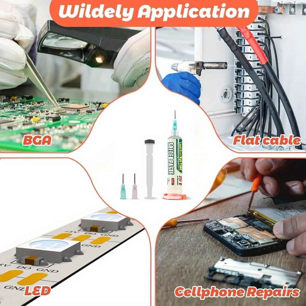High-temperature Solder Paste 217°C (Sn99%Ag0.3%Cu0.7%), Electronic Solder Paste, Used for IC/PCB/BGA/SMD/repair with Melting Point of 217°C, No-clean
