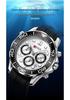 Oufannishi Men's Multifunction Waterproof Quartz Chronograph Wristwatch with Six-Hand Calendar