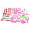 Heiß! 50 Stücke Zubehör Puppen Schuhe Tasche Spiegel Kleiderbügel Kamm Armband Spielzeug Set Nicht Wiederholbar